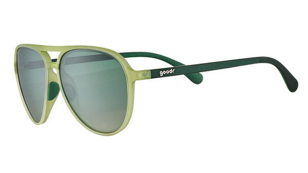 Cadet Green Aviator Sunglasses, Buzzed On The Tower