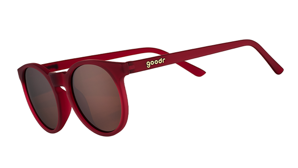 Red shop frame sunglasses