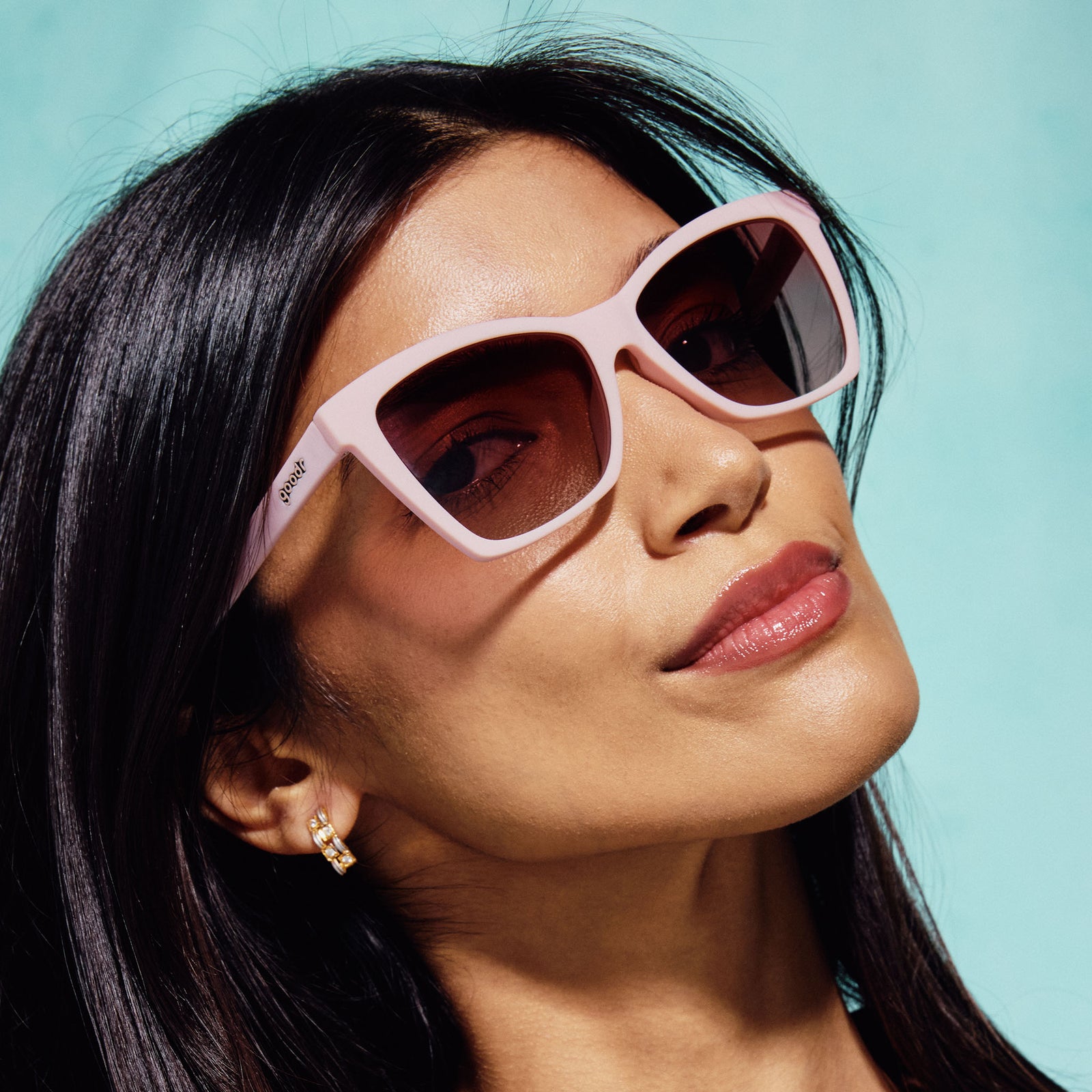 rose goggles Goodr Sunglasses in Rose Retail Therapy