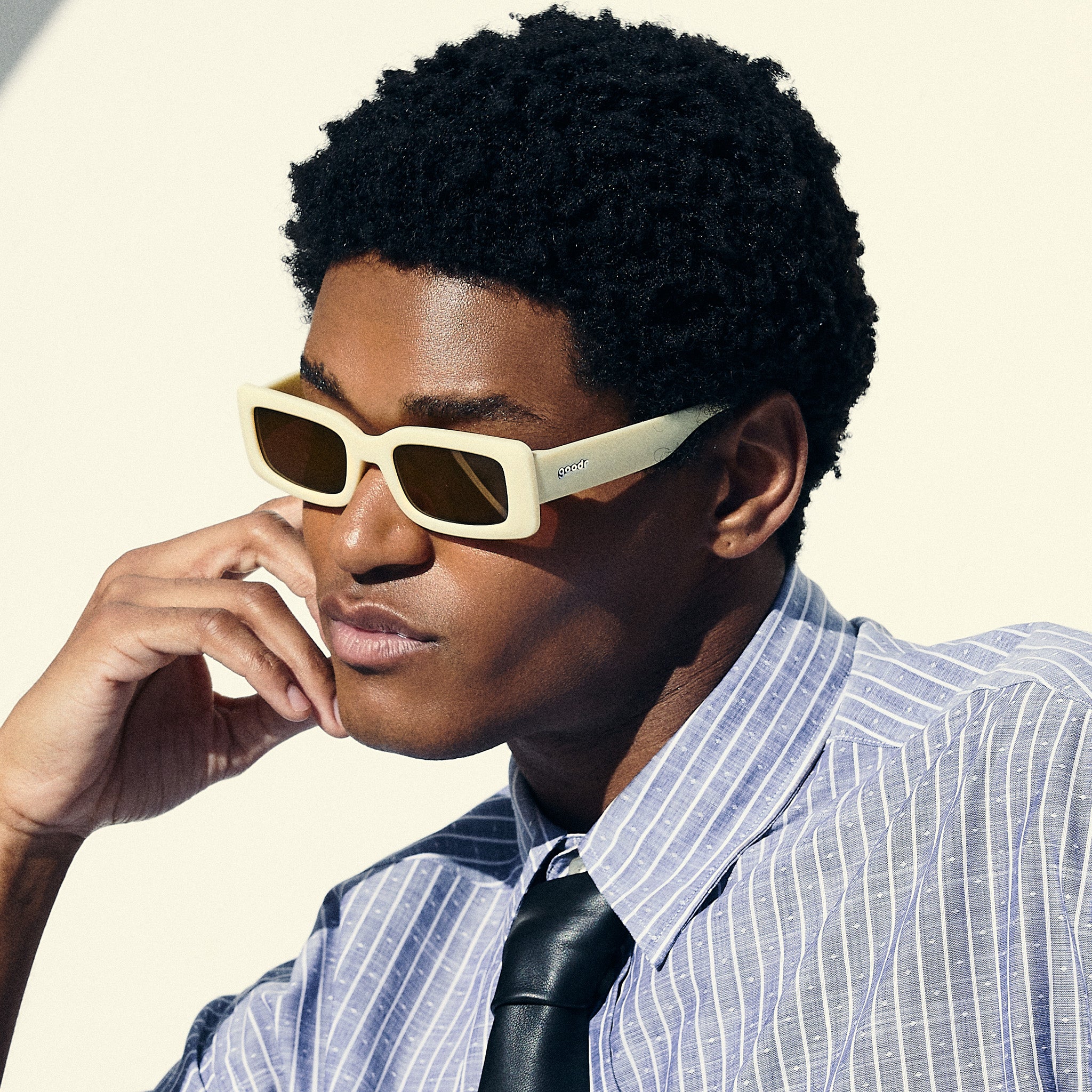 Light Yellow Rectangle Sunglasses | Sunset Dreamscape | goodr