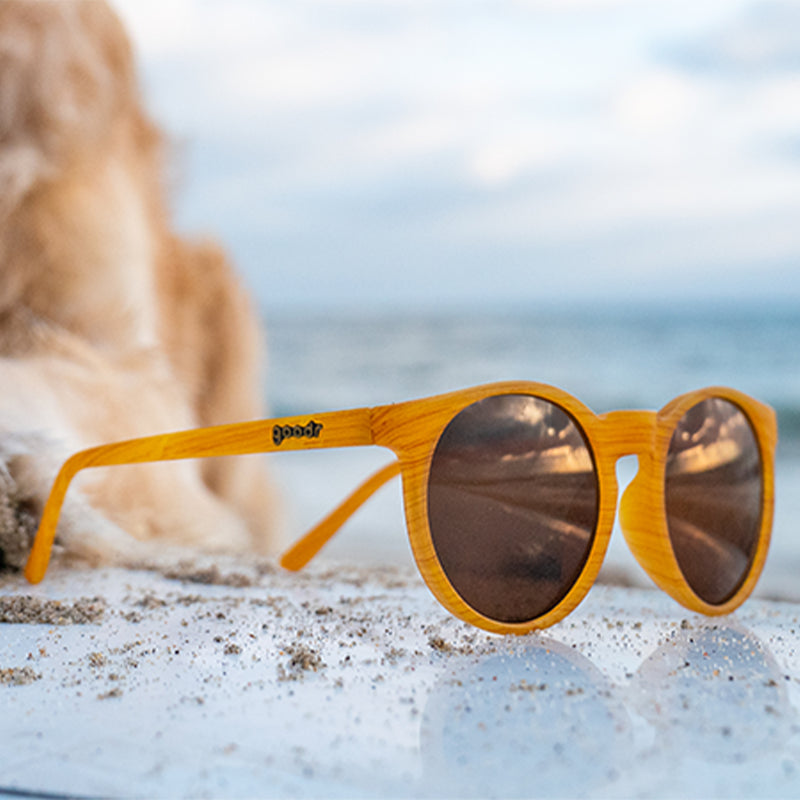 Round Wood Grain Sunglasses | Bodhi\'s Ultimate Ride | goodr — goodr  sunglasses