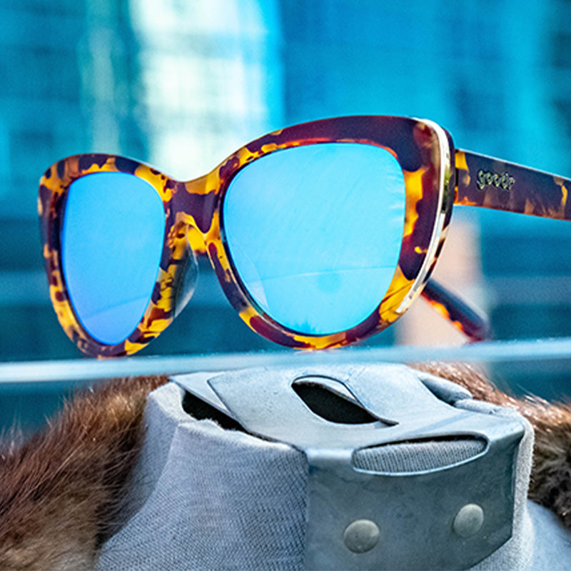 Tortoiseshell Blue Lens Sunglasses Fast As Shell goodr — goodr