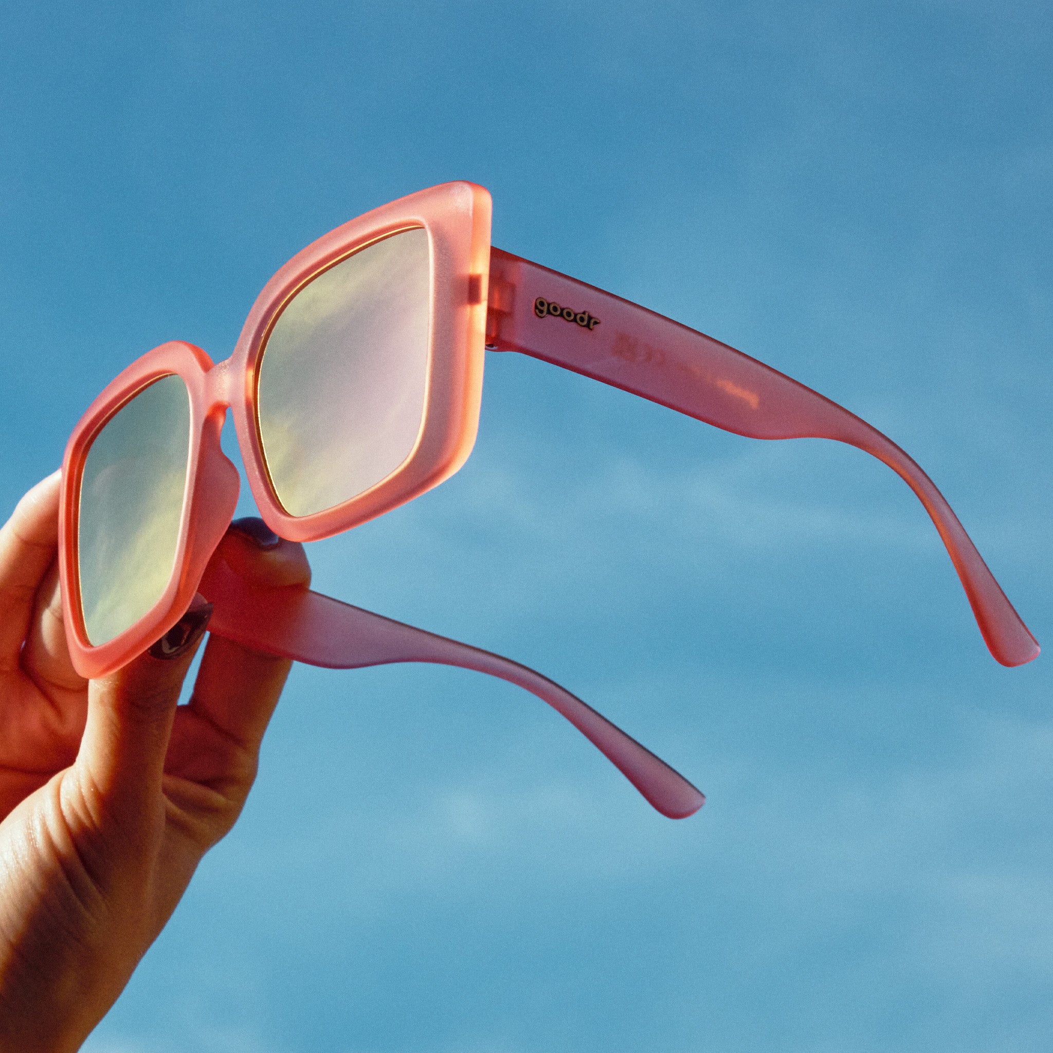 Oversized Pink Square Sunglasses | Feral Hula Hooper | goodr