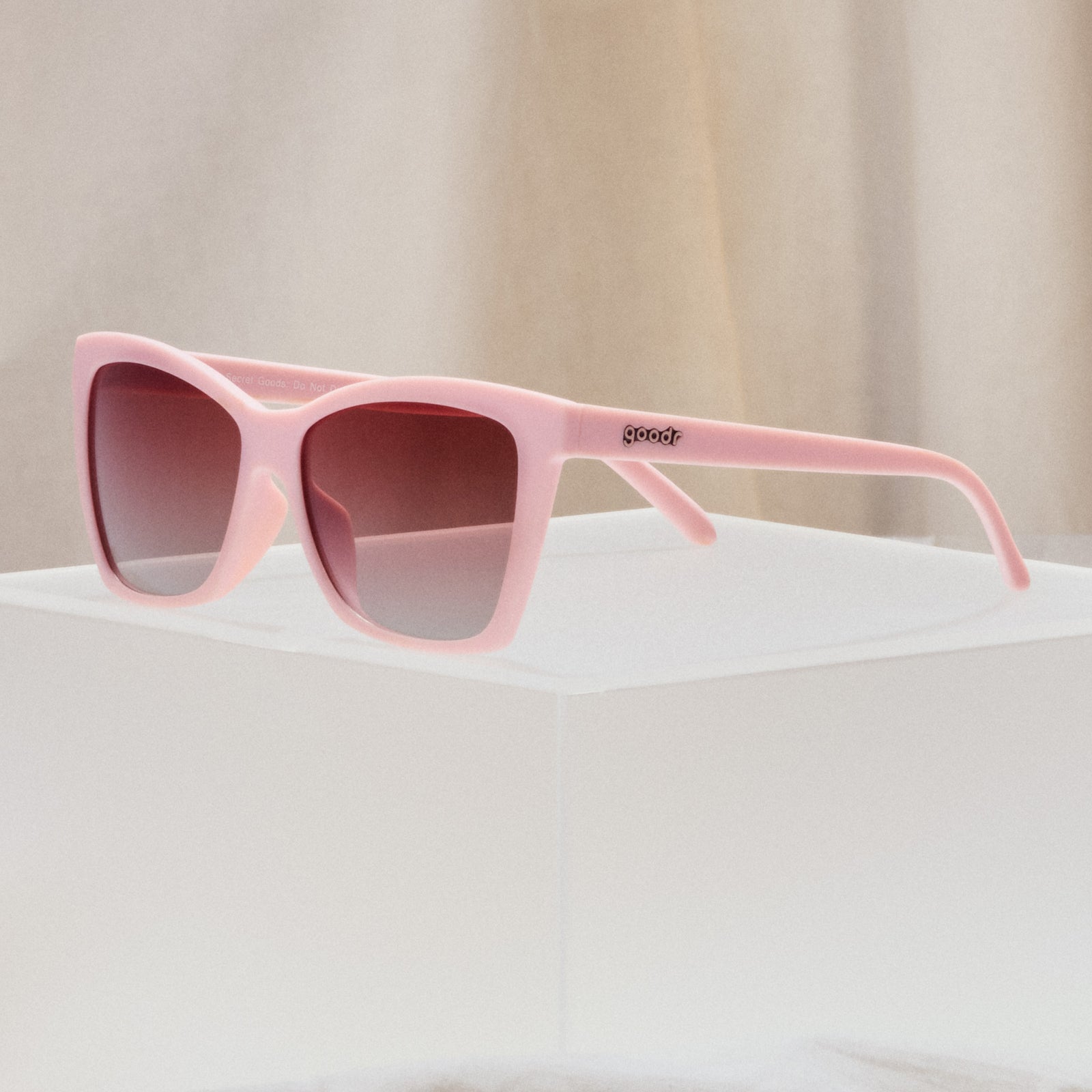 rose goggles Goodr Sunglasses in Rose Retail Therapy