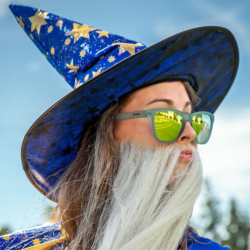 Blue and Gold Sunglasses Sunbathing With Wizards goodr goodr