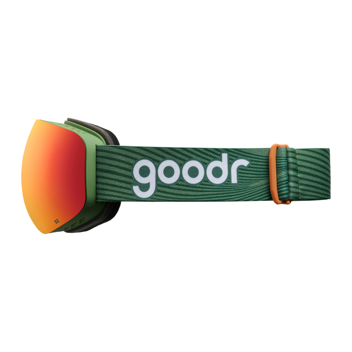 Green & Red Spherical Snow Goggles | Casual Hot Dogger | goodr