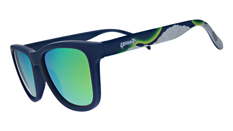 Denali | Blue with snowy mountain print frames | National Parks Foundation charity sunglasses | goodr OG sunglasses